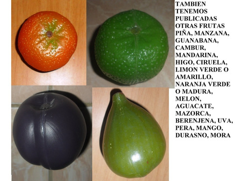 Frutas Artificiales Decorativas, Mandarina, Higo O Ciruela