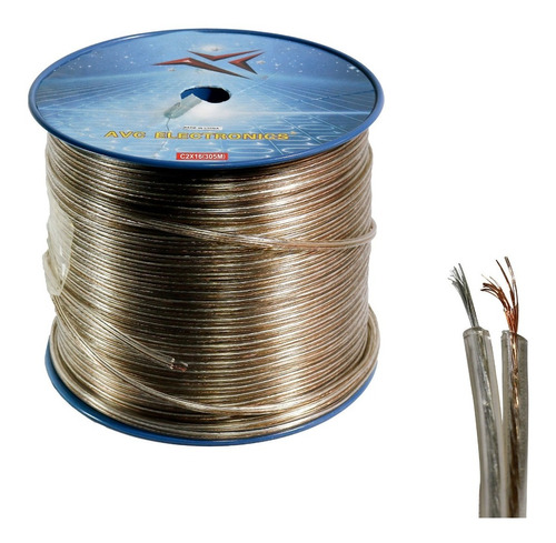 Cable Cristal Oxigenado Avc C2x16 Gris - Dorado 305 Mts 