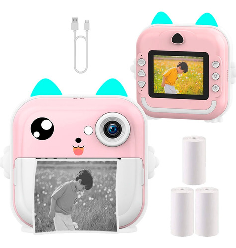 Camara De Niños Instantánea Mini Impresora Automatica Videos