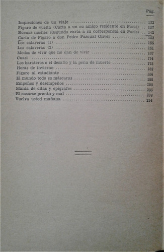 Articulos Escogidos - M J De Larra ( Figaro ) - Molino 1943 | MercadoLibre