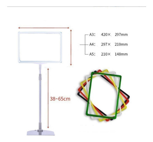 Soporte De Letrero Ajustable Soporte De Precio Exhibidor