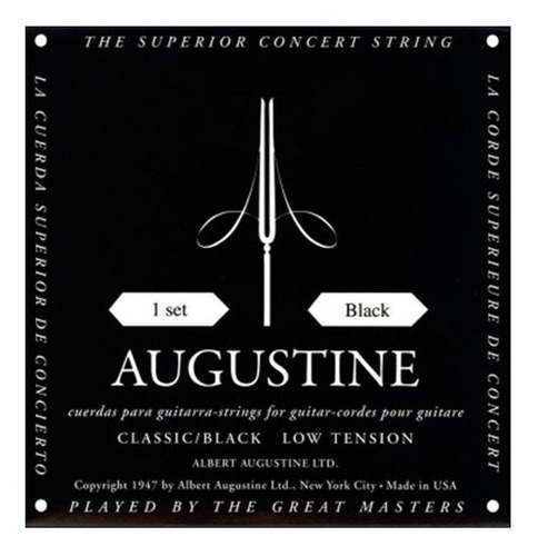 Imagen 1 de 1 de Encordado Augustine Classic Black Low Tension