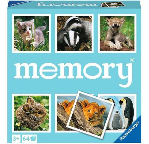 Juego De Memoria Ravensburger Animal Babies Para Niños De 3 