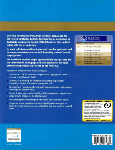 Objective Advanced (4/Ed) - Wbk Without Key W/Cd, de Felicity, Annie. Editorial CAMBRIDGE UNIVERSITY PRESS en inglês