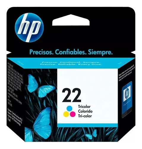 Cartucho Hp 22 Tricolor C9352al 6ml Original 1ud