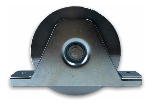 Rueda De 14 Cm Para Puertas Corredizas, Capacidad De Carga De Hasta 420 Kg, Canal Tipo U Con Base Comunello, Ideal Para Uso En Puertas Pesadas Y Fabricada En Acero Galvanizado