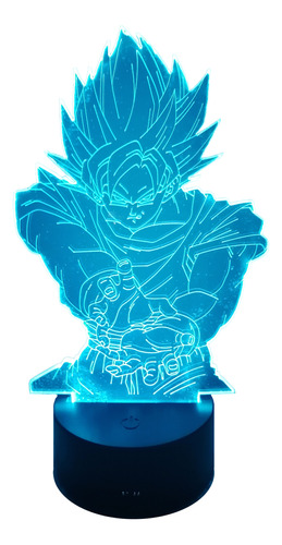 Lampara Led 3d Dragon Ball Z Goku 7 Colores En Uno