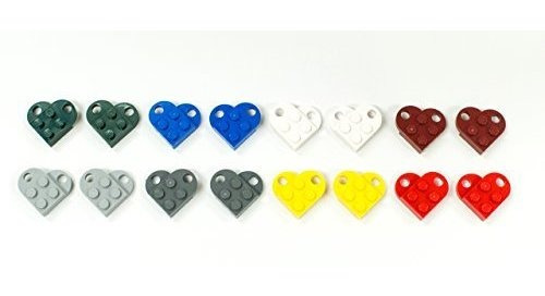 Corazones De Lego Lote De 16 Corazones Completos En 8 Colore