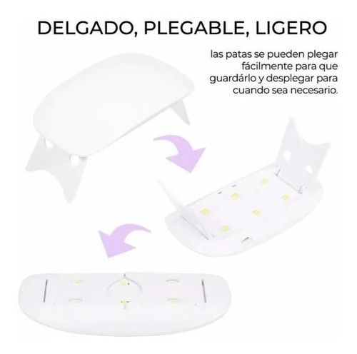 Lámpara Secadora De Uñas Uv Led Sun Mini Portátil Esmalte