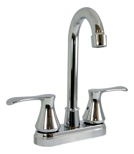 Mezcladora Para Lavabo Tipo Bar Cromo Pico 24-pa Color Plateado