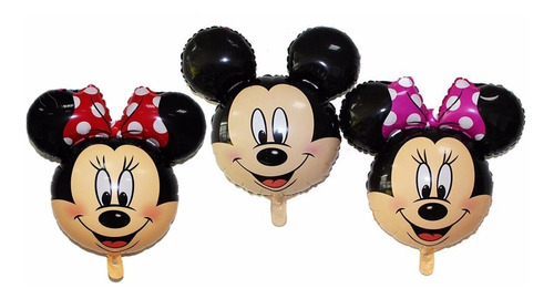 Globos Metalizados De Cabeza De Minnie And Mickey 