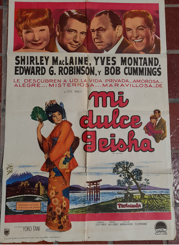 Afiche De Cine Original Mi Dulce Geisha Con Sirley Maclaine