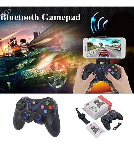 Gamepad Bluetooth Compatible Android Pc Tv Joystick Azul
