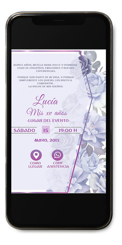 Tarjeta Invitación 15 Años Interactiva Digital _mod.01