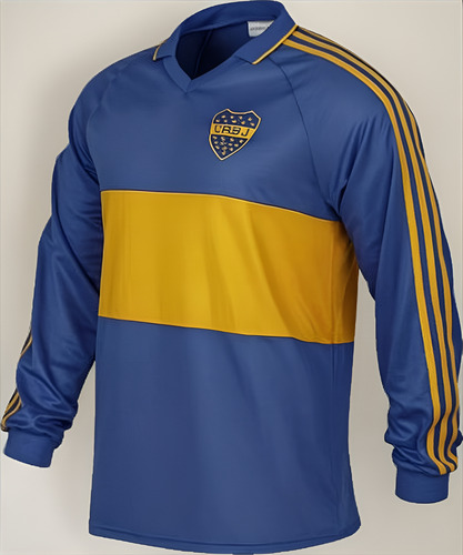 Camiseta De Boca Juniors Retro 1993 Manga Larga Con Numero