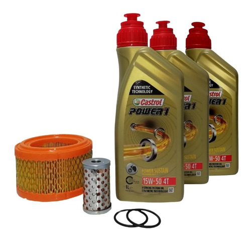 Kit Cambio Aceite 15w50 Royal Enfield Clasic 500 + 2 Filtros