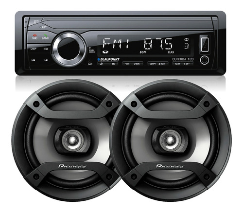 Stereo Bluetooth Curitiba Con Parlantes Pioneer 6,5 Pulgadas