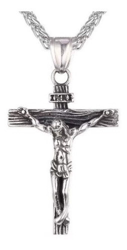 Corrente Cordão Masculino Aço Inox 316l Colar Crucifixo Top