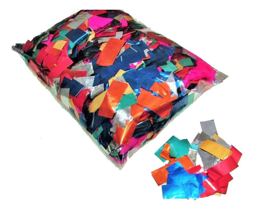 Papelitos Confeti Colores Surtidos Metalizados Multicolor 1k