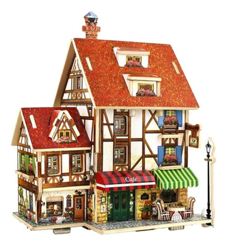 Casa De Muñecas En Miniatura Con Muebles For Armar