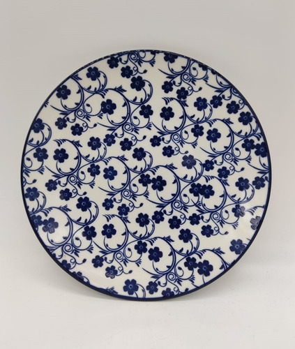 Imagen 1 de 2 de Plato Postre Deco Porcelana 19cms Varios Diseños