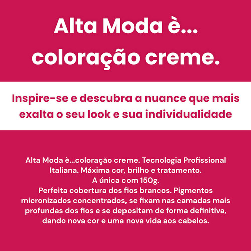 Alta Moda 5.64 Vermelho Acobreado Coloração Creme