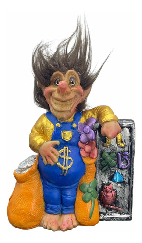 Troll Ven Dinero Talismán De Poder 25 Cm + Mini Troll