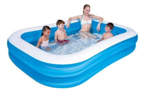 Alberca Inflable Familiar Bestway Piscina 12819 400l Azul Azul