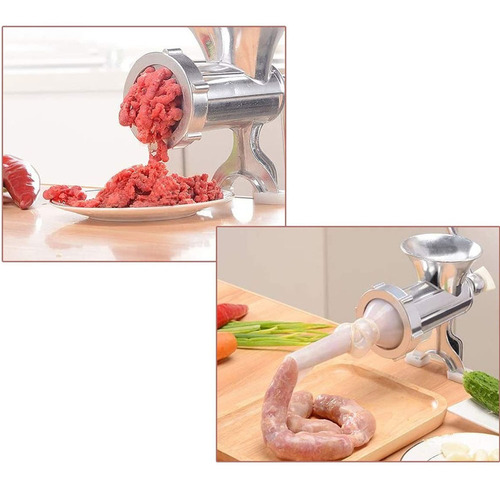 Moedor Manual De Carne Multifunção 8 Polegadas E Acessórios