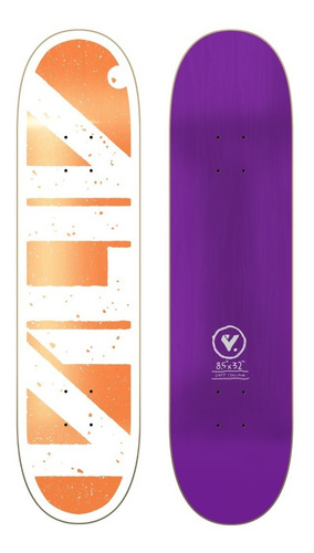 Tabla Skate Viliv Big Logo  Fluor  8.5  X 32   Con Lija