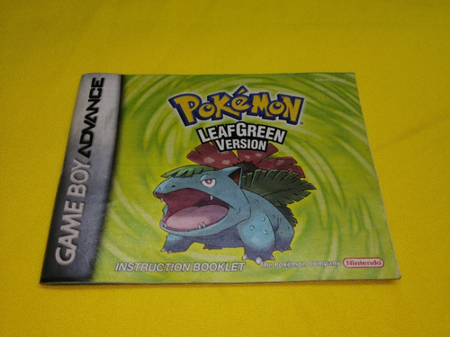 Manual Original Pokemon Leafgreen Hoja Verde Gameboy Gba