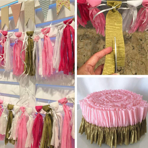12 De Papel Crepé Para Decoración De Bricolaje De