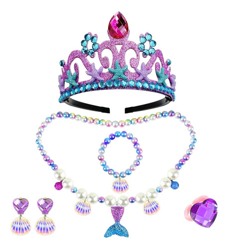 Keenjorika 6pcs Girls Princess Collar Pulseras Clips Para La