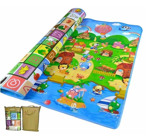 Alfombra Colchoneta Infantil Anti Golpe Bebe 180x90cm Juego