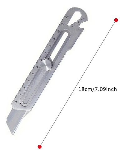 Estilete Profissional 18mm Multifuncional Aço Inox Com Trava