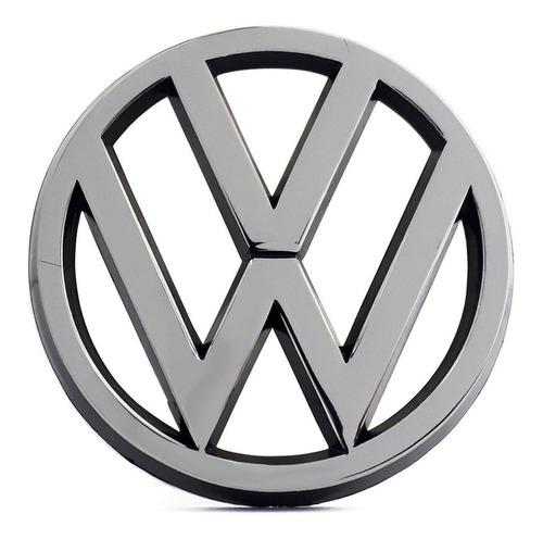 Emblema Vw Gol/passat90 Cromado Com Fundo Preto Vazado Grade