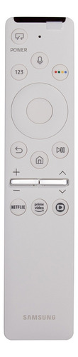 Controle Samsung Smart Tv 4k Com Comando Globo Play Branco