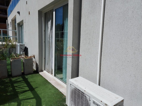 Departamento Monoambiente En Alquiler Anual 12 Meses. Pinamar Centro. Cochera Y Amenities.