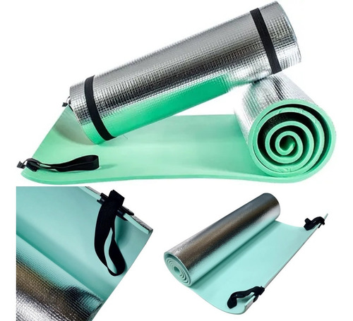 Imagen 2 de 10 de Colchoneta Aluminizada Aislante Goma Eva Gruesa Para Camping