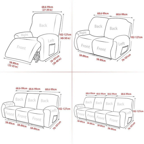 Capas Elásticas Reclinables Para Sofás, Capas De Sillón