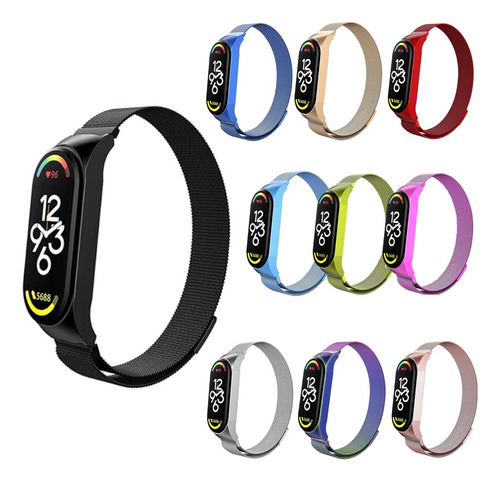 Combo 2 Malla Metal Para Reloj Xiaomi Mi Band 5 Mi Band 6