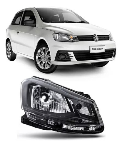 Óptica Volkswagen Gol G7 Trend 16/19 Con Vira Negra Msi 