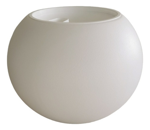 Macetero Plástico Forma De Bola. D26xh19cm. Color Blanco