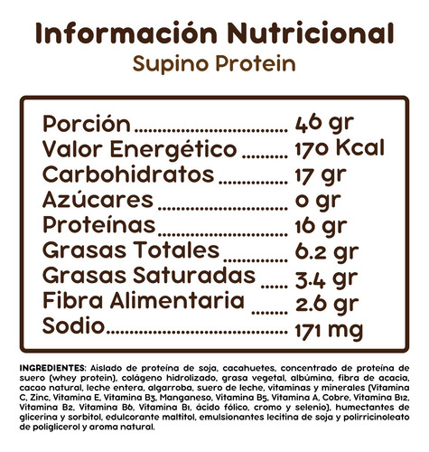 Imagen 3 de 8 de Barras De Proteína Supino Caja De 9 Unidades, 414 Gramos.
