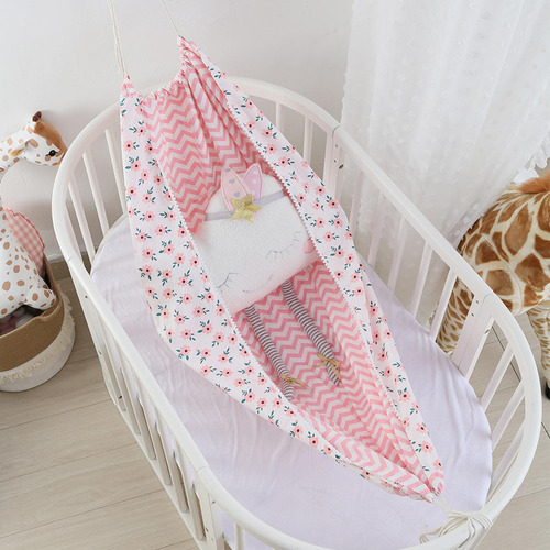 Detachable Portable Hammock Hanging Crib Infant Bed Rosado