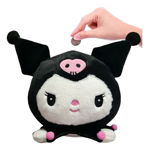 Alcancia De Peluche De Kuromi Con Luz Y Sonido Original