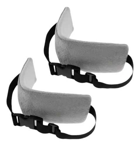 Corturas De Almohada De 2x Cuello Avión Accesoria De Gris