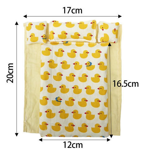Mini Edredón De Ropa De Cama A Escala 1/12, Almohadas Para
