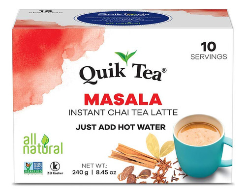 Quiktea Masala Chai Tea Latte  Caja Individual De 10 Unidad