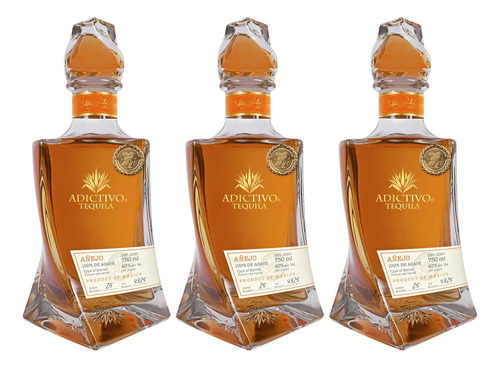 3x2 Tequila Adictivo Extra Añejo 750 Ml